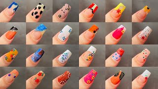 Diseños de uñas Easy and simple nail art desings  Easy floral nail art desings [upl. by Gaelan]