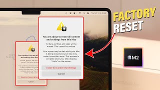 How to Factory Reset MacBook Air M2 Erase All Content and Settings [upl. by Noterb]