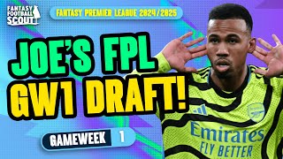 JOES GW1 DRAFT 🔥  8 x TOP 10K 😱  Fantasy Premier League Tips 202425 [upl. by Cacilia226]