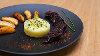 Recette boudin noir au piment fort pomme en lair et pomme par terre 🍎🥔 [upl. by Earazed]