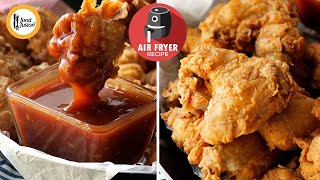 Extra Crispy Chicken Wings in Air Fryer Recipe By Food Fusion [upl. by Alaet]