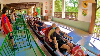 The Schweizer Bobbahn Roller Coaster Ride at Theme Park EuropaPark in Germany [upl. by Assirem]