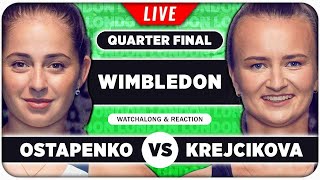 OSTAPENKO vs KREJCIKOVA  Wimbledon 2024 Quarter Final  LIVE Tennis Talk Watchalong [upl. by Angelle]