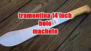 14 inch tramontina bolo machete Brazil review amp field test [upl. by Aneroc]