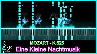 Mozart  Eine kleine Nachtmusik K525 PIANO SOLO  Tutorial  MIDI  クラシカル【ピアノ】 [upl. by Marietta]