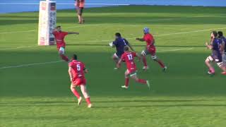 Rugby  Lessai fou du pilier Julien Moretto Marmande avec deux raffûts monstrueux [upl. by Assiren167]