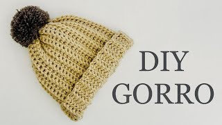 Gorro a crochet fácil para principiantes paso a paso [upl. by Adnolaj956]