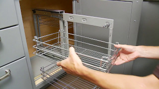 Blind Corner Pullout with 4 Chrome Plated Wire Baskets CSSHM  KitchenSourcecom [upl. by Diandra920]