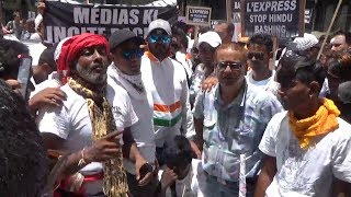 Des associations hindoues manifestent contre l’express dans les rues de Port Louis [upl. by Gelhar]