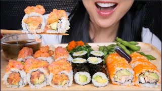 SUSHI ROLL ASMR EATING SOUNDS NO TALKING  SASASMR [upl. by Bradleigh]