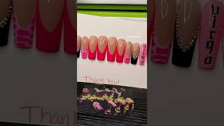 Custom nail set for my clients birthday How cute nails blingnails prettynails naildecor [upl. by Gram16]