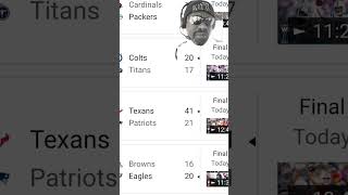 NFL WEEK 6 Scores Update  Wil Omane sports nfl football shorts [upl. by Rusty]