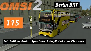 Berlin BRT  Ligne 115 Fehrbelliner Platz  Spanische Allee  ADL Enviro 400 MMC  FR OMSI 2 [upl. by Elum]