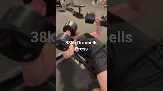 38kg Dumbell Press Basic Fît Brainelalleud Belgium gym gymmotivation fitness aesthetic [upl. by Repotsirhc]