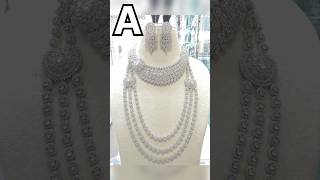 Choose your name first latter and see your diamond necklacen latestcollection2024 newfancydesigner [upl. by Adamina926]