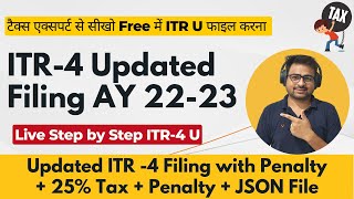 Updated ITR 4 Filing For AY 202223  Updated ITR 1398a  How to File ITR U 4 AY 202223 [upl. by Ahsilek]