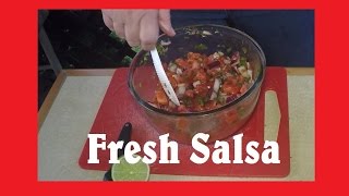 Quick Home Made Salsa Pico de Gallo Recipe [upl. by Mavis]