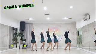 Samba Whisper  Line Dance  Demo by The Cupidz [upl. by Oloap340]