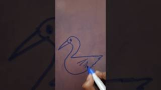 How to draw simple way duck viralvideo youtubeshorts trending [upl. by Eelyak]