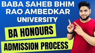 Baba Saheb Bhimrao Ambedkar University Ba Honours Admission Process🔥 cuet shorts [upl. by Hesther813]