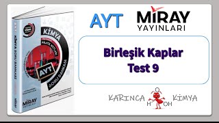 Miray Yayınları AYT Kimya Soru Bankası Gazlar Birleşik Kaplar Test 9 [upl. by Lorette]