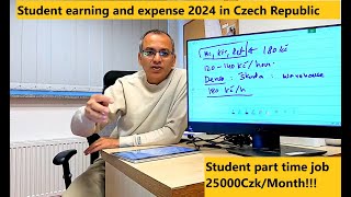 Student earning and expense in Czech Republic  2024 [upl. by Melliw]