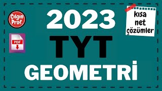 2023 TYT GEOMETRİ PDF  2023 TYT Geometri Soru Çözümleri [upl. by Drannel105]