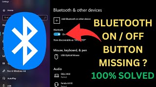 Bluetooth On Off Button Is Missing In Windows 10  Bluetooth not working PC and Laptop Windows 10 [upl. by Kline]