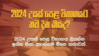 2024 AL EXAM එකට තව දින කීයද හරියට වැඩ කරොත් ගොඩයන Plan එකක් [upl. by Akela]