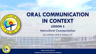 Lesson 5 Intercultural Communication  Oral Communication in Context [upl. by Krisha62]