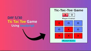 New Tic Tac Toe Game project using JavaScript  CSS  HTML AliCode [upl. by Nuhsar]