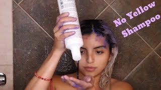 Best Shampoo to Tone Blond Hair  Fanola No Yellow Shampoo Review [upl. by Ahseele383]