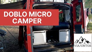 DOBLO MICRO CAMPER  Mostramos a Doblo por dentro e como montamos nossa casinha [upl. by Aicilev]