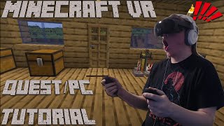 How to Play Minecraft VR QuestPC Tutorial [upl. by Einahpats]