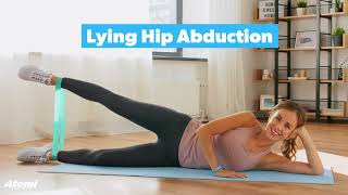 Lying Hip Abduction Resistance Band Exercise [upl. by Annayk]