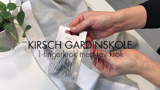 Kirsch Gardinskole  1fingerkrok med lav krok [upl. by Sabec]