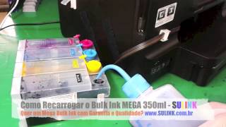 Recarga do Bulk Ink 250ml350ml HP PRO 8100  8600  8610  8620  251DW  276DW  SULINK [upl. by Ybrek396]