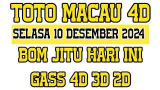 PREDIKSI TOTO MACAU HARI INI SELASA 10 DESEMBER 2024  BOCORAN TOTO MACAU 4D  RUMUS JITU TOTOMACAU [upl. by Ingvar]