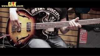 Gibson  Custom Shop ES335 Bass Demo at GAK [upl. by Bordy]