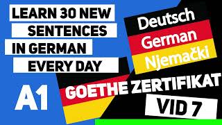 30 neue Sätze jeden Tag auf Deutsch  30 new sentences every day in German Vid 7  Learn German [upl. by Ehrenberg]