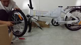 Assembly of an ANCHEER Power Plus Folding Electric Mountain Bike [upl. by Ehlke511]