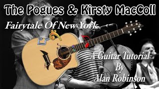 Fairytale Of New York  The Pogues amp Kirsty MacColl  Acoustic Guitar Lesson [upl. by Nalad]