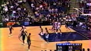 March 4 1998 SpursWarriors Duncan 35 points 17 rebounds best rookie game [upl. by Aisatan]