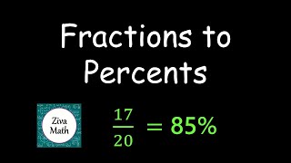 Converting Fractions to Percents  Fractions and Percents [upl. by Areval]