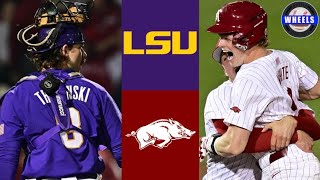 8 LSU vs 1 Arkansas Game 2 Great Game  2024 College Baseball Highlights [upl. by Eetse]