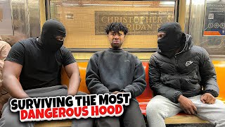 Surviving 24 Hours In The Most Dangerous HOOD In America [upl. by Gadmon]