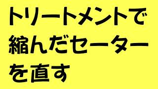 トリートメントで縮んたセーターを直す➝直りません [upl. by Ael]