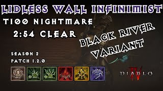 Black River Lidless Wall Infinimist Necromancer T100 Nightmare Dungeon  Speedrun Build [upl. by Ahsenrat]