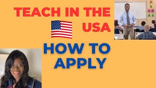 TEACHING OPPORTUNITY IN THE USA [upl. by Yeuh180]