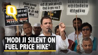 Bharat Bandh Rahul Gandhi Leads Oppositions March Against Fuel Price Hike [upl. by Oninotna]